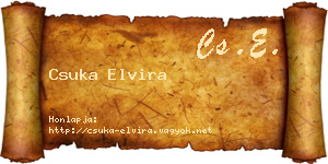 Csuka Elvira névjegykártya